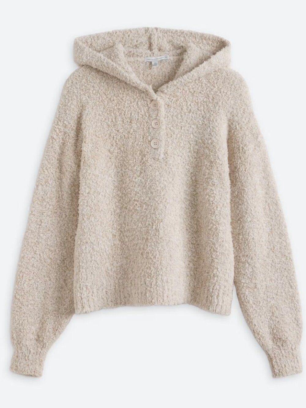 Women's Threads 4 Thought Boucle Hooded Sweater, XXL, Beige - Picture 1 of 1